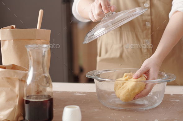 Woman Letting Dough to Relax