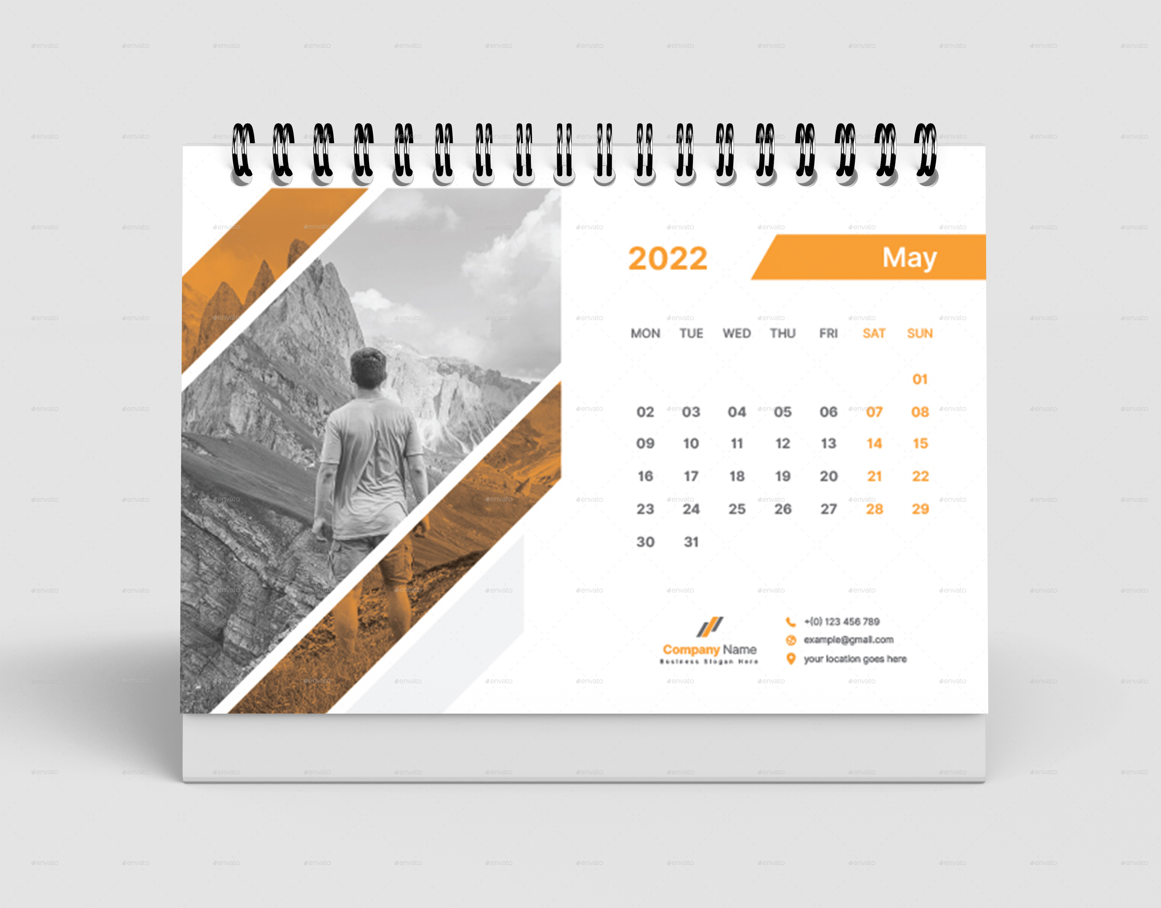 Desk Calendar 2022, Print Templates GraphicRiver