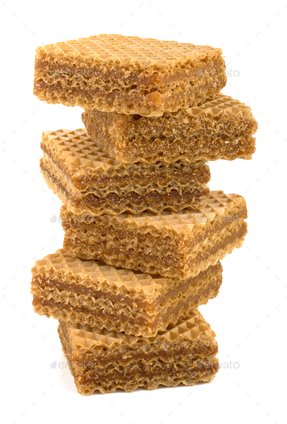 Wafers Or Honeycomb Waffles Isolated On White Background Stock Photo By ...