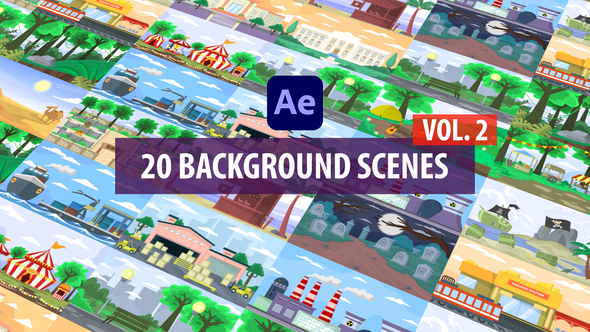 Background Scenes Vol.2 | After Effects