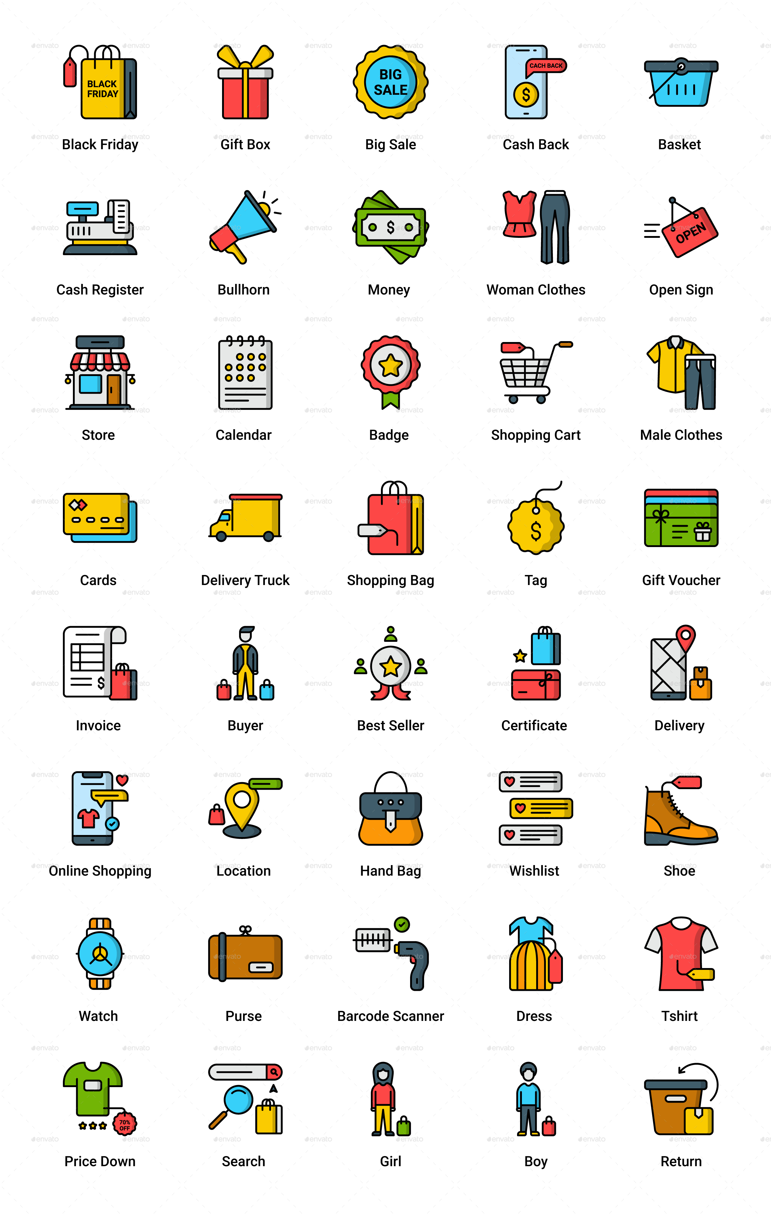 Black Friday Icons, Icons | GraphicRiver