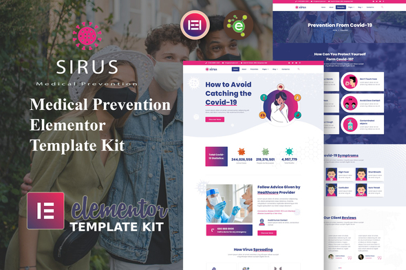 Sirus - Medical Prevention Elementor Template Kit