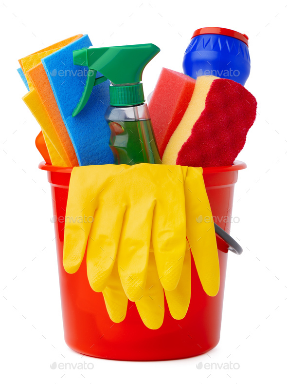 Cleaning equipment with different buckets isolated