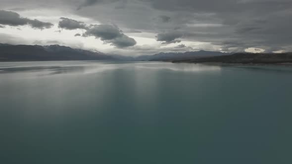 Cloudy Lake Pukaki flight