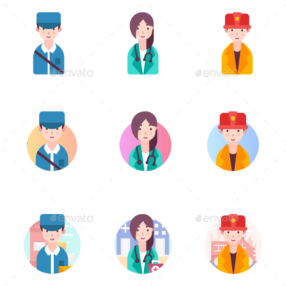 People Avatars, Icons | GraphicRiver