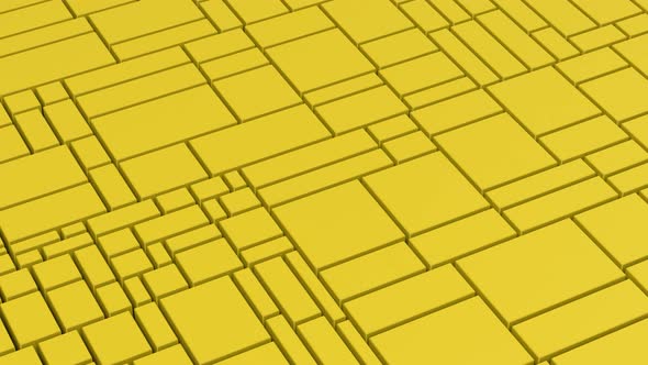 Cubic Shape Abstract Background Yellow