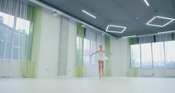 Beautiful Ballerina in Classical Dance in Studio alt
