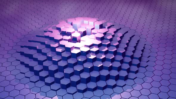Abstract Hexagonal Loop Background 4K alt