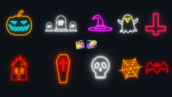 Halloween Neon Icons