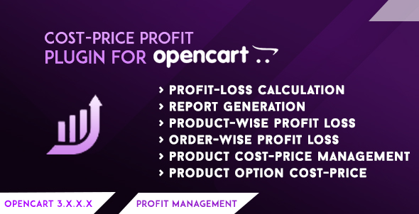 Opencart Cost-price Profit