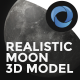 Realistic Moon 3D Model