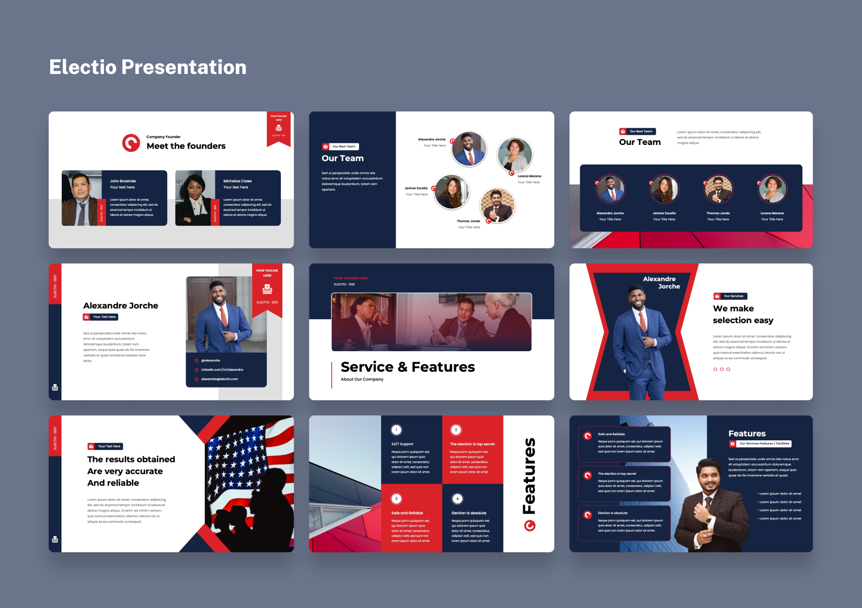 Electio - Election Google Slides Presentation, Presentation Templates