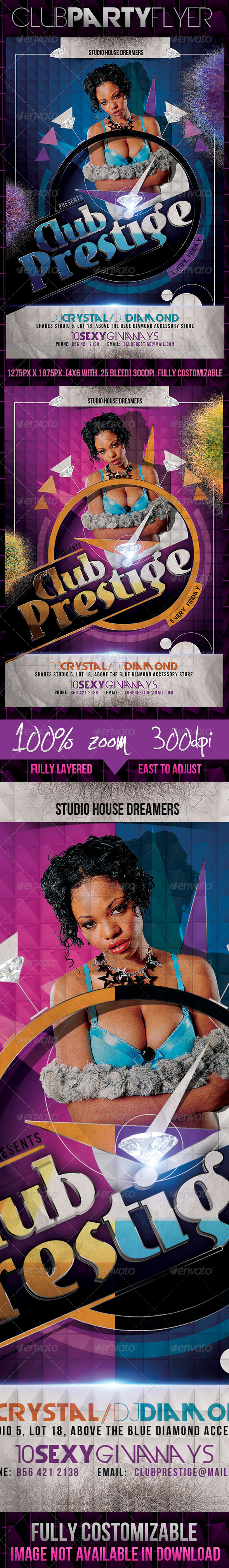 Club Prestige Party Flyer - Clubs & Parties Events