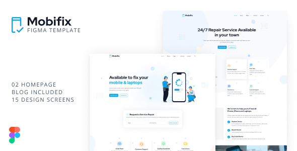 Mobifix - Mobile & Laptop Repair Services Figma UI Template