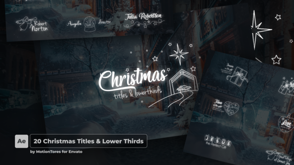 20 Christmas Titles & Lower Thirds \ AE