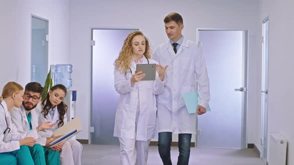 In the Large White Corridor in the Hospital the alt