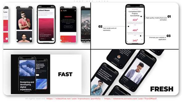 Fast App Intro Product Promo template preview