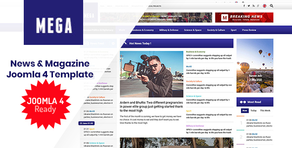 MegaNews – Responsive & Professional News Magazine Joomla Template