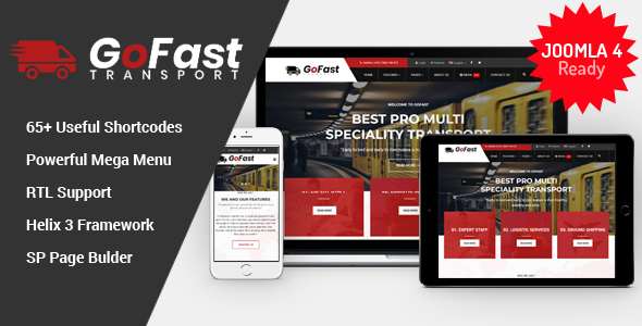 GoFast – Multipurpose Transport & Logistics Joomla Template