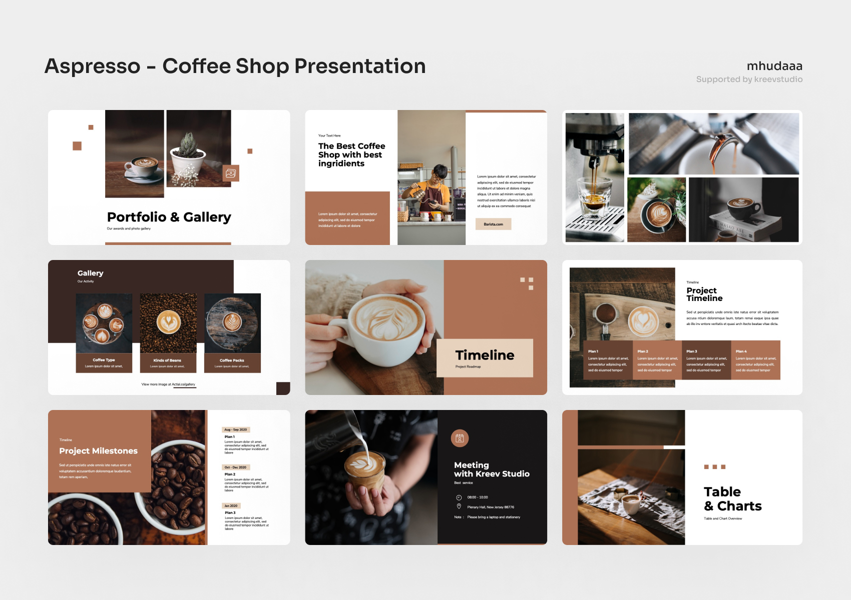 Aspresso - Coffe Shop Keynote Presentation, Presentation Templates