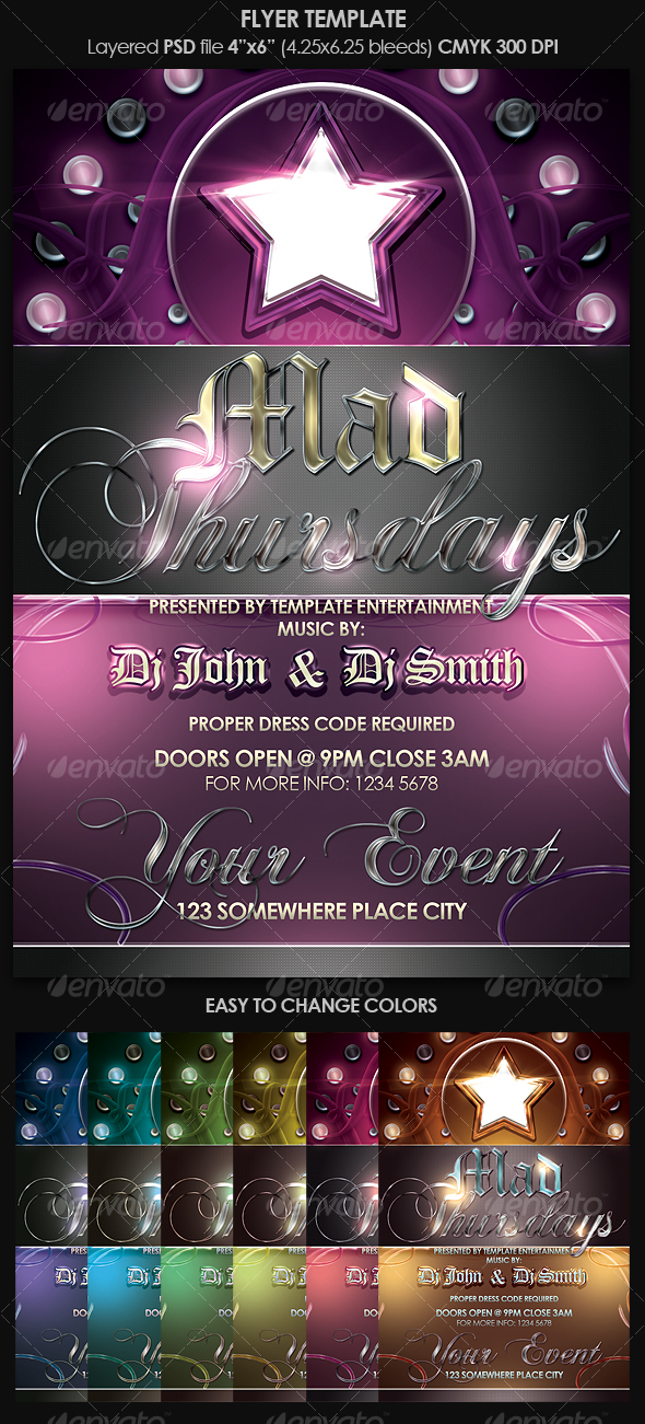 Flyer Template - Clubs & Parties Events