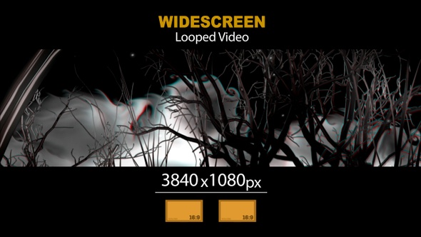 Widescreen Abstract Tree Rotating 07
