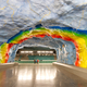 Shot of art tunnel with rainbow drawing for traveler tourist come to travel. - PhotoDune Item for Sale