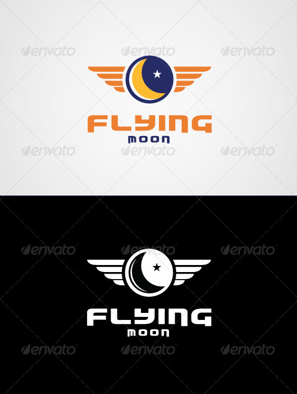 Flying Moon Logo Template - Nature Logo Templates