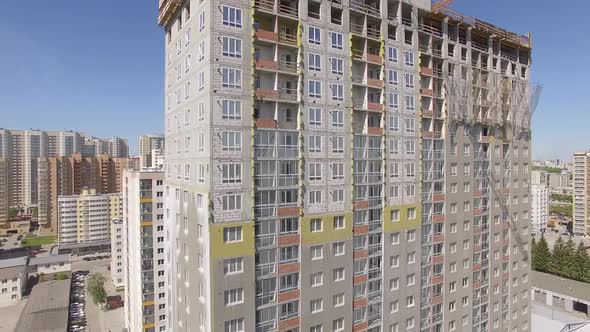 Aerial view of the construction of a multi-storey building in the city 05 alt