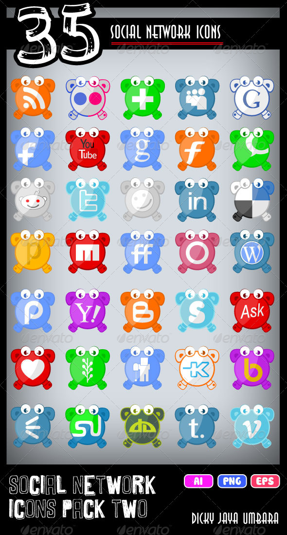 Social Network Icons Pack Two - Web Technology