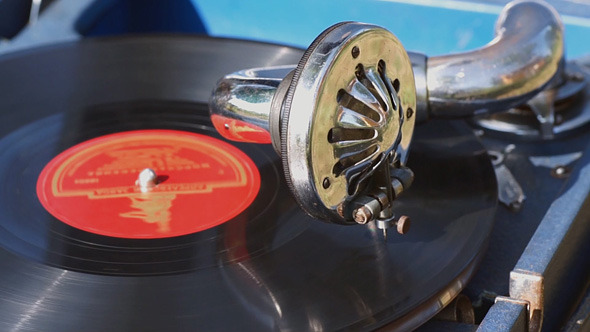 Vintage Portable Gramophone