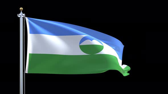 Kabardino Balkaria Waving Flag alt
