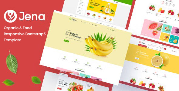 Exceptional Jena - Organic Food Store Website Template Using Bootstrap 5