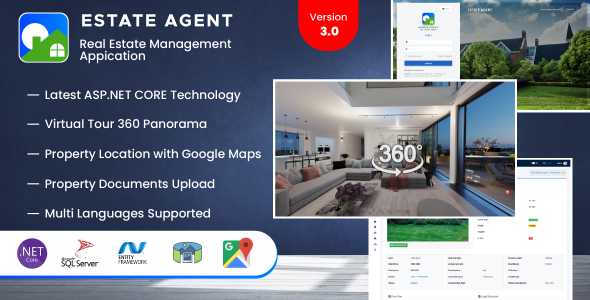 EstateAgent - Real Estate Management System with 360 Panorama View