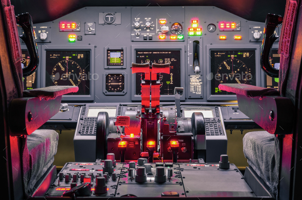 Cockpit of an homemade flight simulator