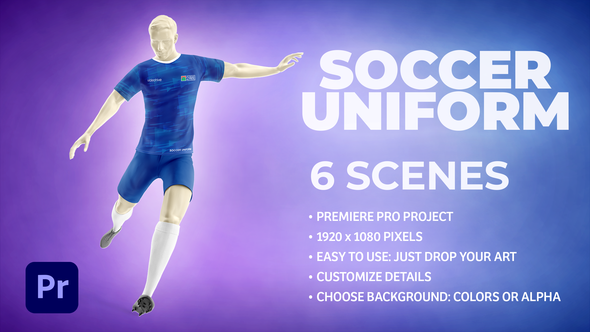 Soccer Uniform Mockup Template - Animated Mockup PREMIERE