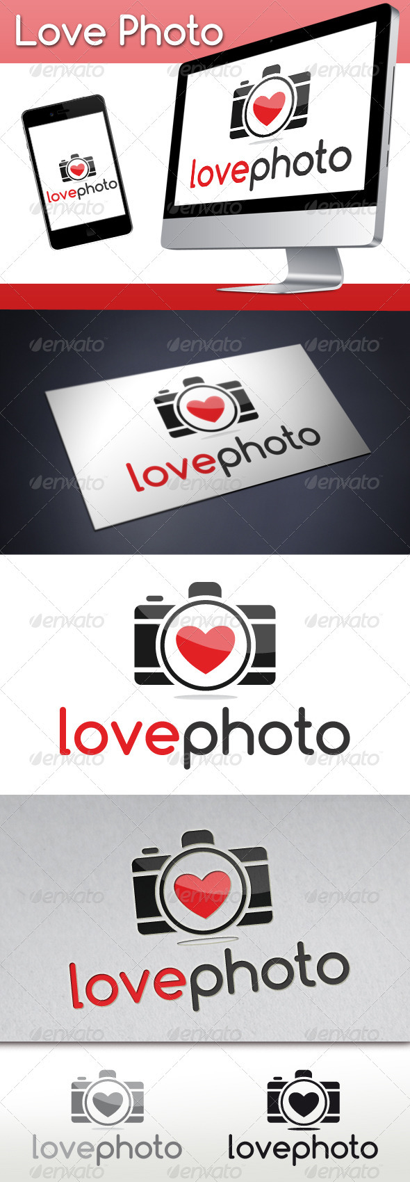 Photography Love Logo - Objects Logo Templates