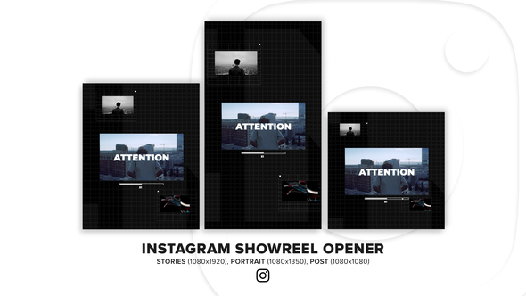 Instagram Showreel Opener - Instagram Reels, TikTok Post, Stories