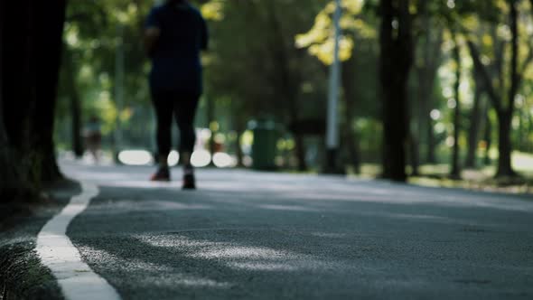 Crowd of People Exercising in the Park 07 alt
