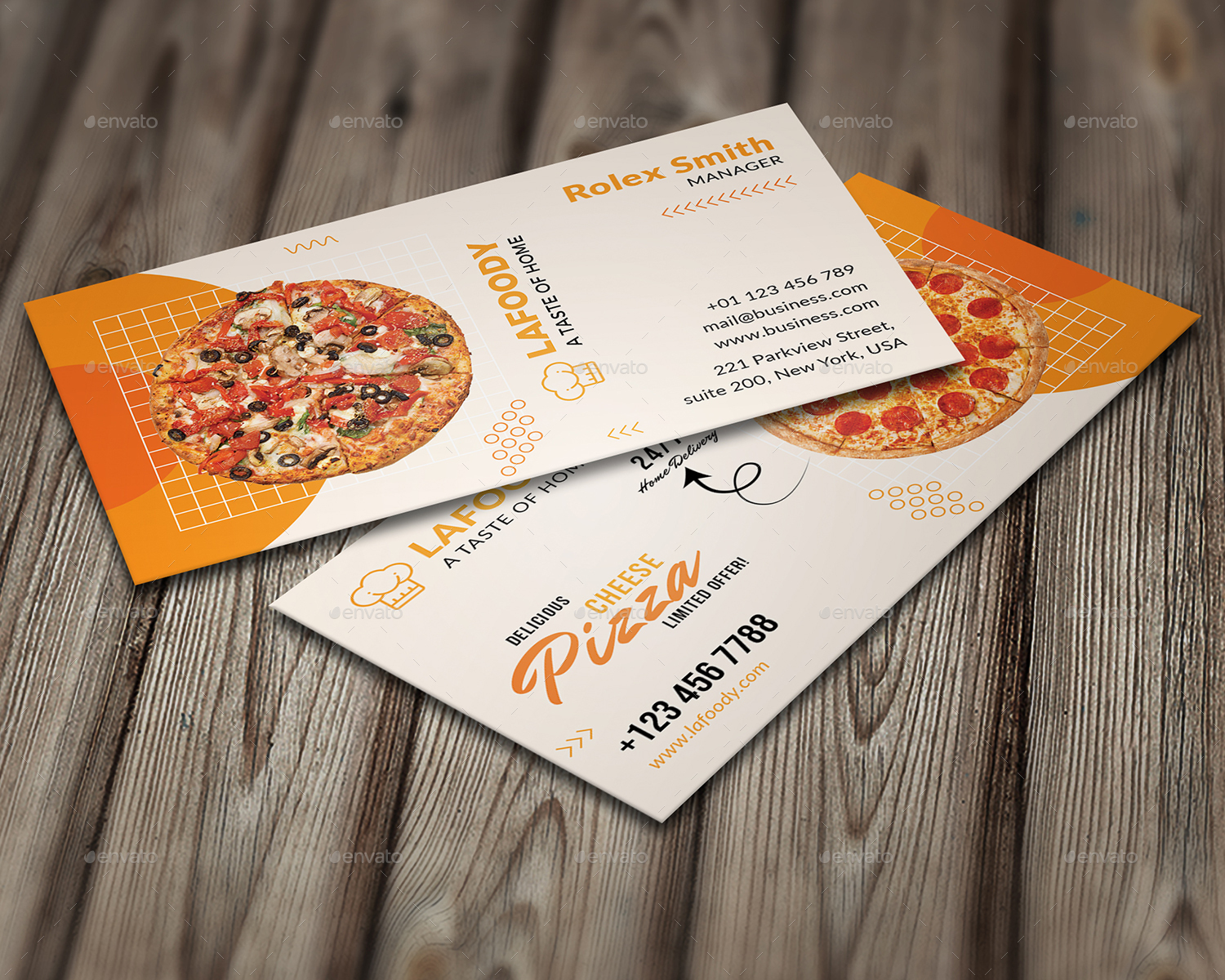 Restaurant Business Card by NihanGraphics | GraphicRiver