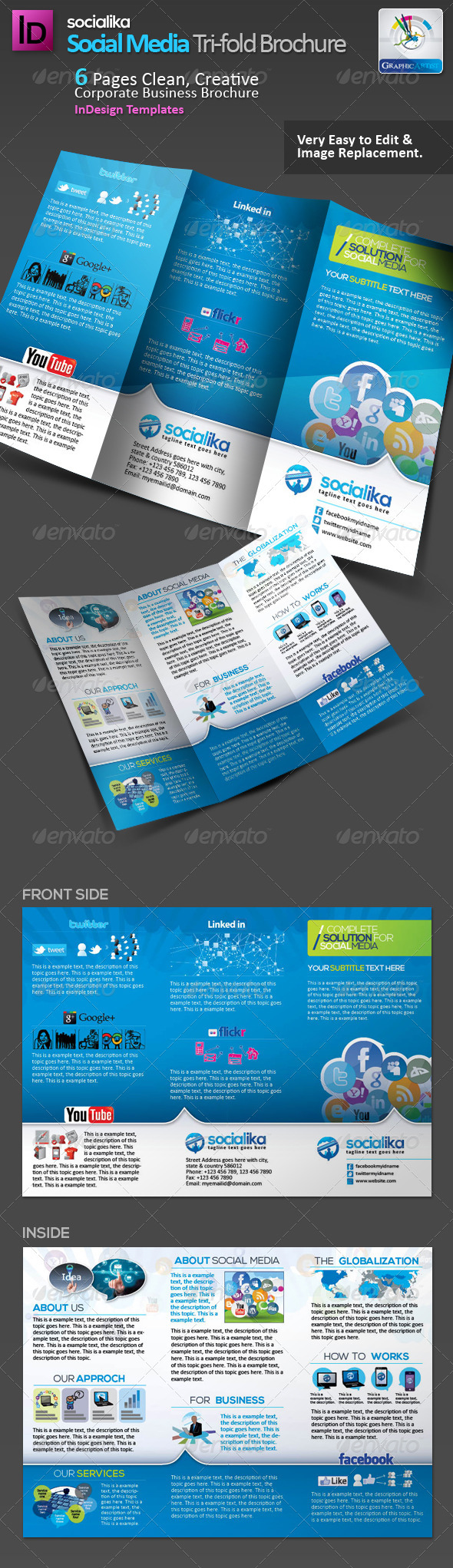 Social Media Tri-fold Brochure v.2 - Corporate Brochures