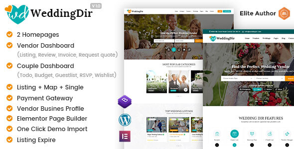 WeddingDir - Directory Listing WordPress Theme