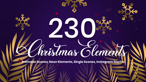 Christmas Big Pack Elements template preview