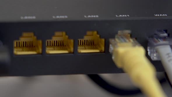 Internet Cables Connected To Router alt