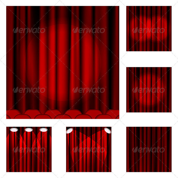 Red curtains - Miscellaneous Vectors