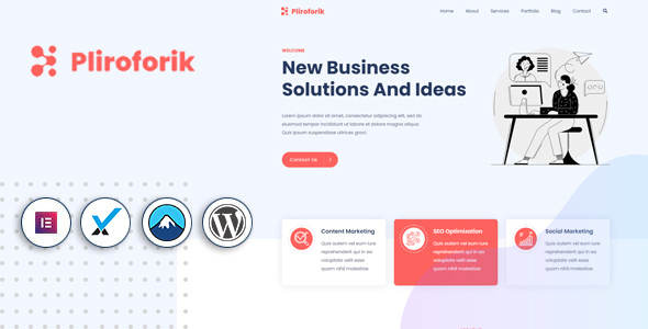 Pliroforik - IT Agency Portfolio WordPress Theme