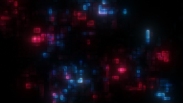 Abstract Neon Pixel Background