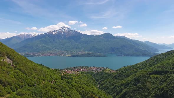 Aerial Landscape on Como Lake in Italy alt
