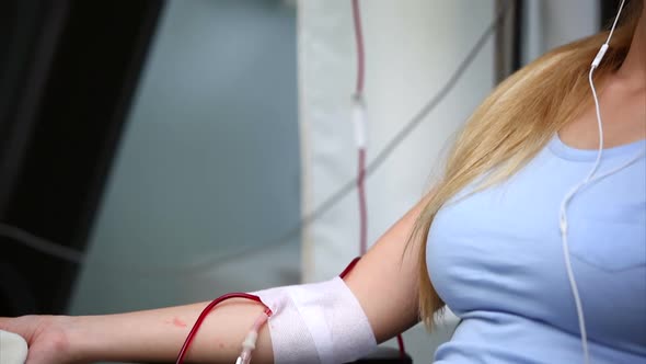 Patient being transfused alt