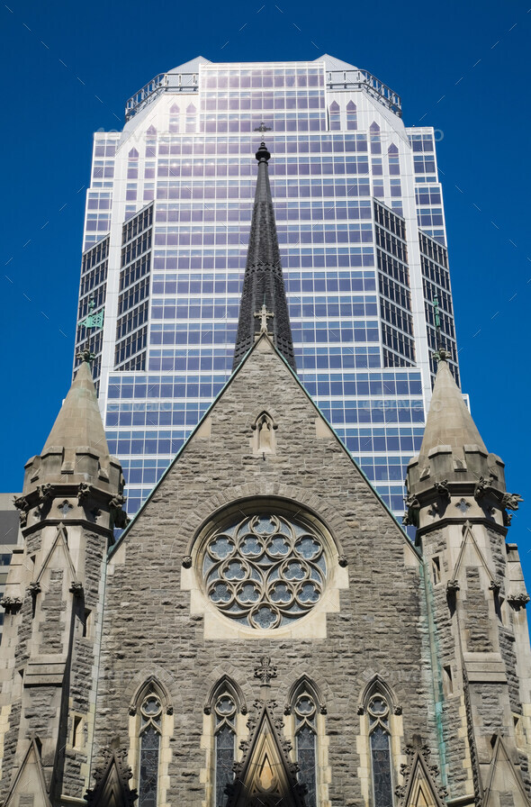 Christ church cathedral montreal - Stock Photo - Images